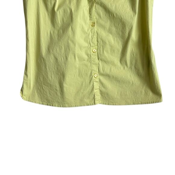 French Kuff Women Top S Chartreuse Cotton Stretch Casual Travel Preppy Comfy - Picture 8 of 10